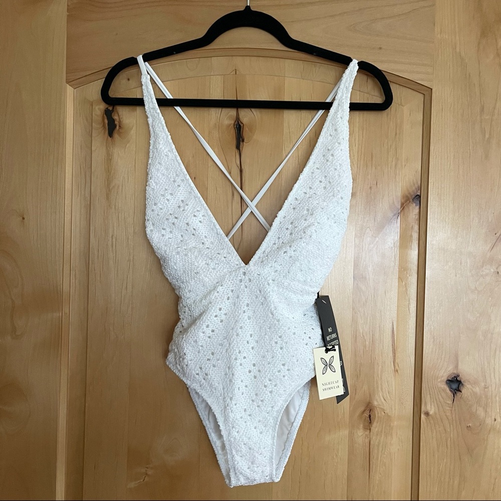 🆕 Nightcap Clothing Secrets one piece in Dove (White). Size XS
